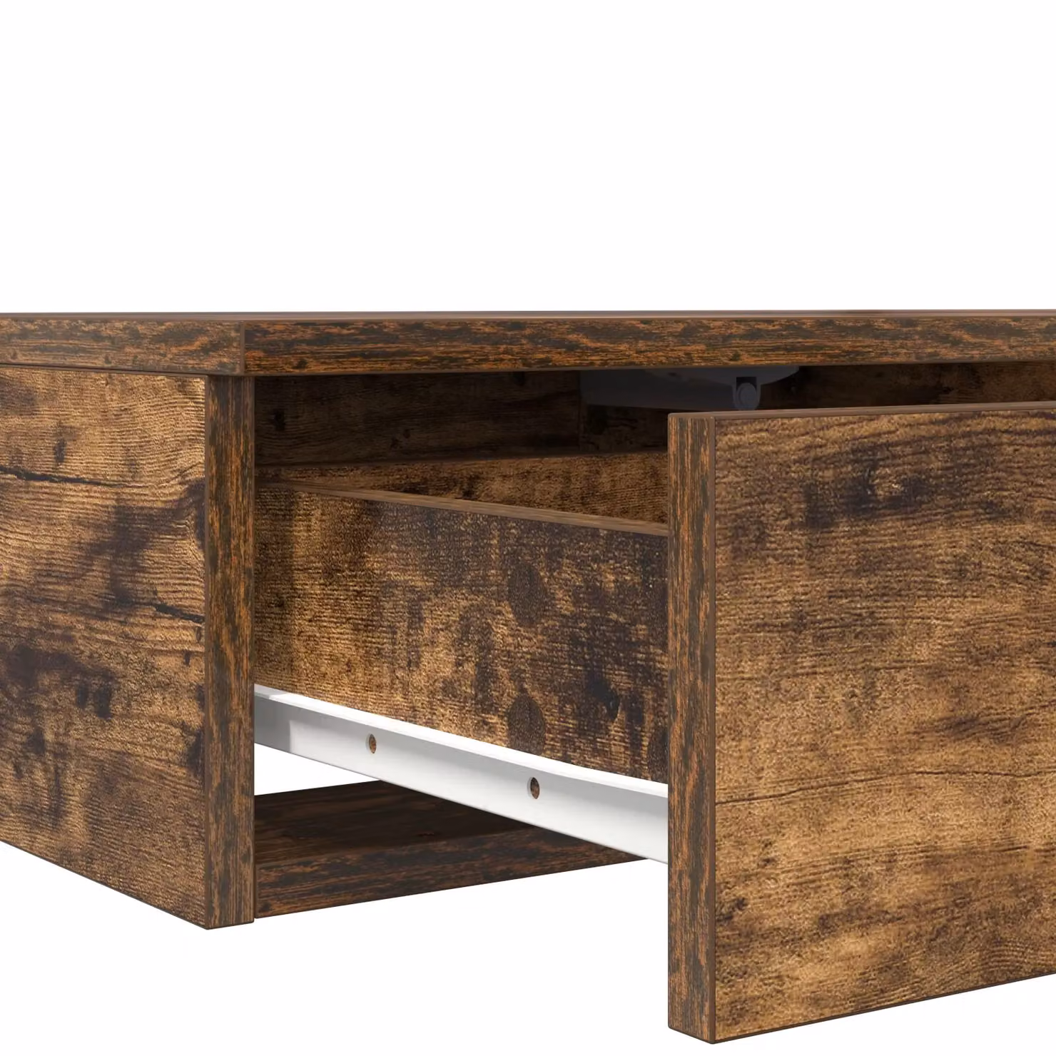 Berkfield Home Smoked Oak Bedside Table in Brown, W/D/H: 160 x 36.5 x 36.5 cm – 3