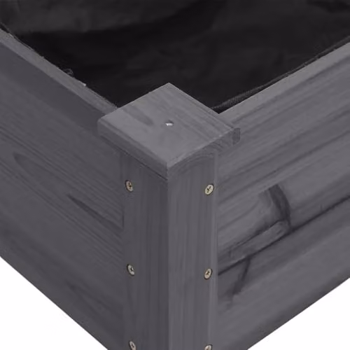 vidaXL Grey Solid Wood Fir Planter with Liner W: 203 cm, D: 53 cm, H: 76 cm – 4