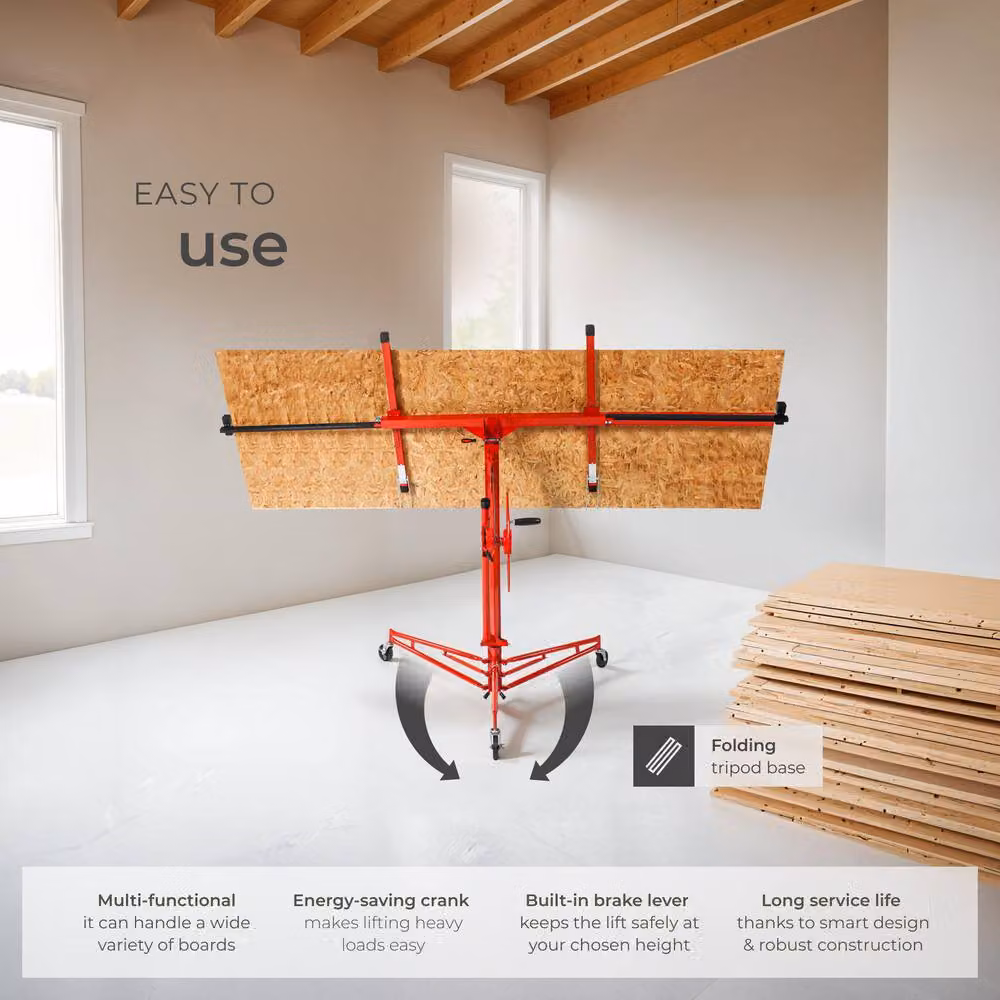 tectake Plasterboard Lifter in Red Metal – 3