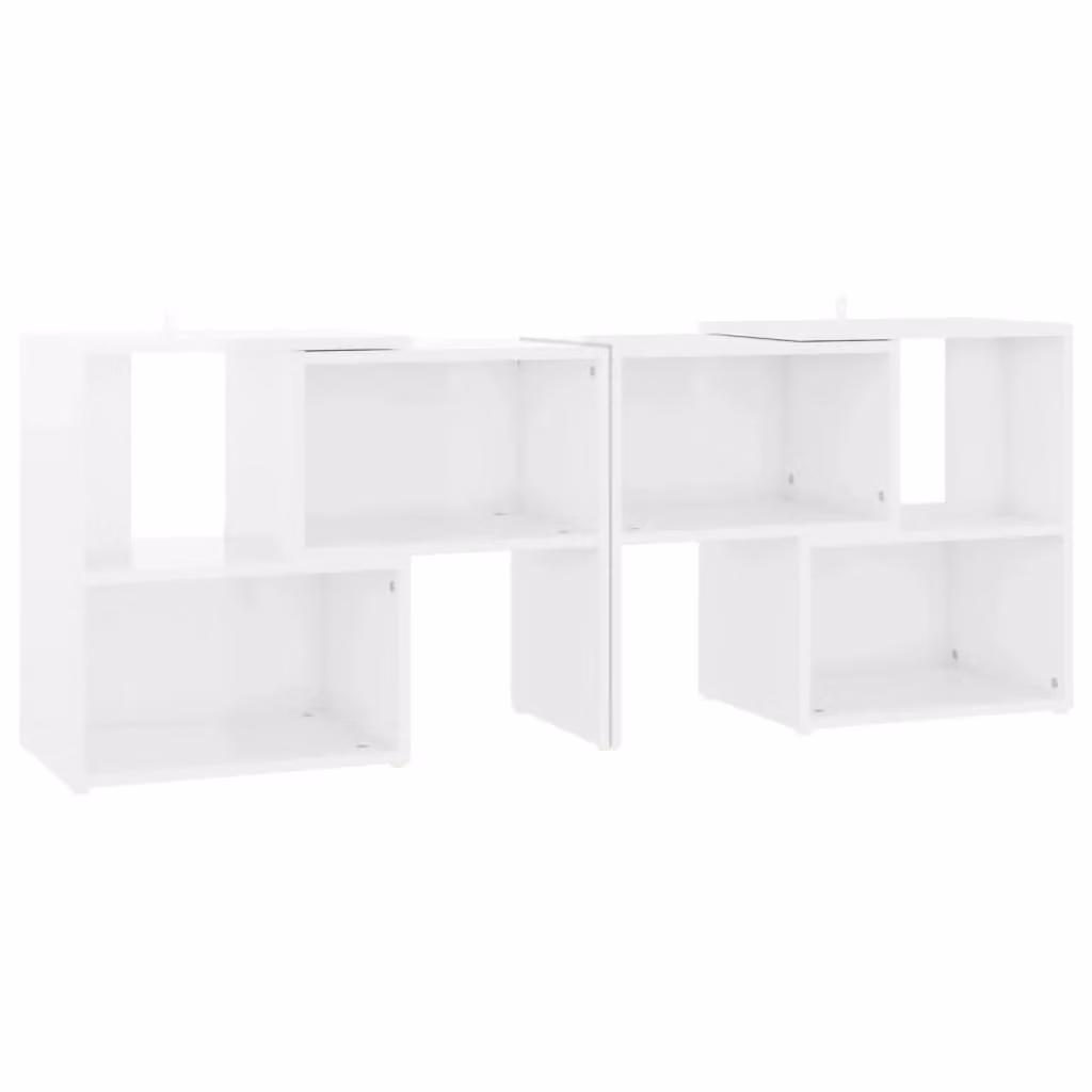 Berkfield Home Modern High Gloss White TV Cabinet in Engineered Wood, W: 104 cm, D: 30 cm, H: 52 cm – 2