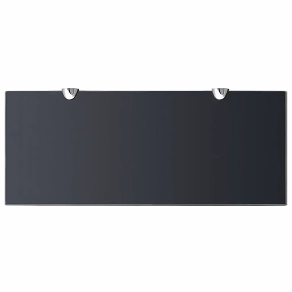 Berkfield Home Black Glass Floating Shelf W: 50 cm, D: 20 cm – 2