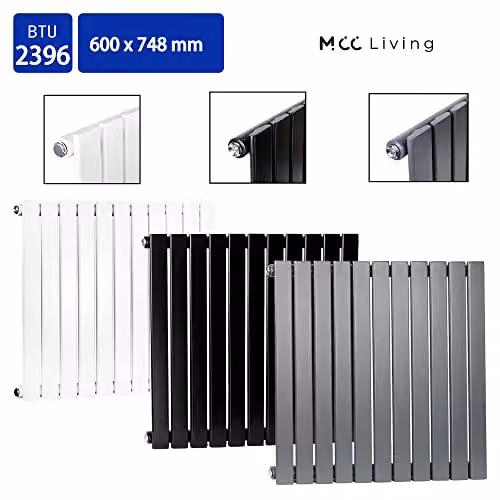 MCC Direct White Designer Flat Panel Central Heating Radiator, W/H: 74.8 x 74.8 cm – 2