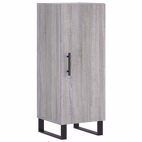vidaXL Modern Sideboard in Grey Sonoma, W/D/H: 34.5 x 34 x 90 cm