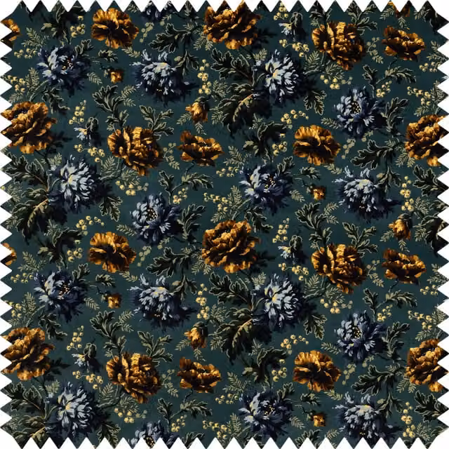 House of Hackney OPIA Velvet in Petrol Blue and Bronze