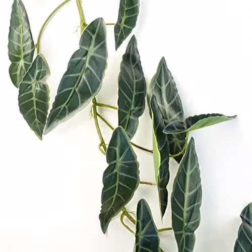 Green Leaf Design Artificial Hanging Plant with Foliage – 3