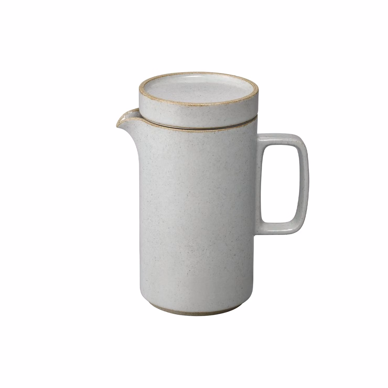 Hasami Porcelain Tall Teapot with Infuser in Gloss Grey