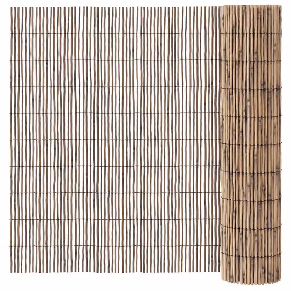 Berkfield Woven Reed Garden Fence Mat in Brown, W: 300 cm, H: 90 cm – 2