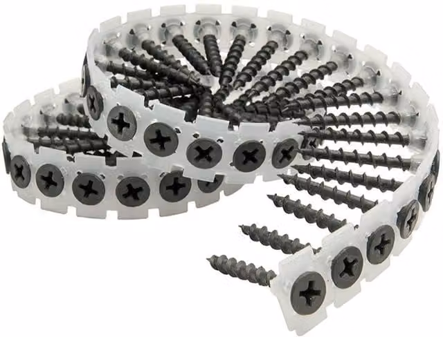 SENCO Duraspin Collated Phillips Drywall to Wood Screws, Blued Black