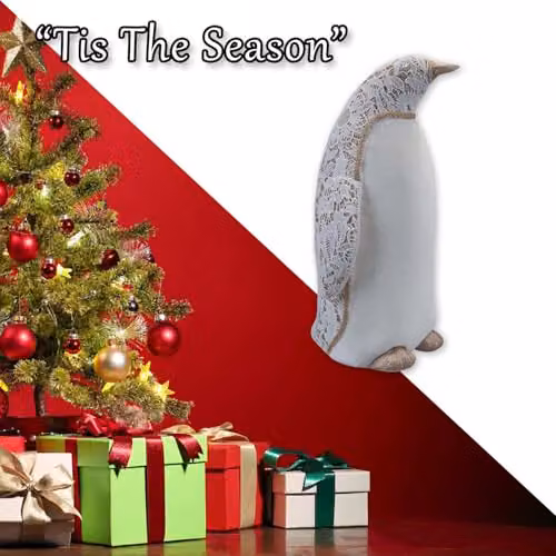 VFM e-Store White Christmas Penguin Decoration, W/H: 24 x 38 cm – 5