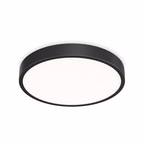 Netlighting Ray Integrated LED Semi Flush Ceiling Light, Black, 6850Lm, IP44 – 1