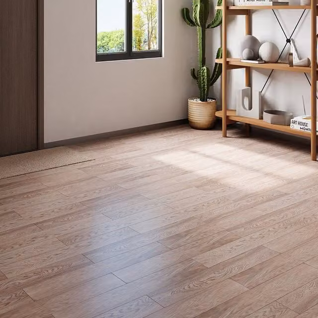 Livingandhome Set of 36 Rustic Wood Effect Self-adhesive PVC Flooring Planks in Beige and Brown