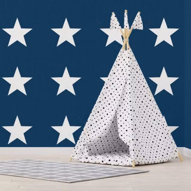 World of Wallpaper Star Kids Wallpaper in Blue and White