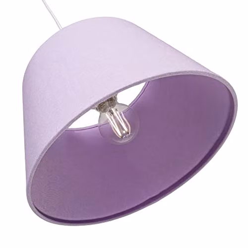 Happy Homewares Traditional Lilac Linen Fabric Drum Lampshade, Diameter: 30 cm – 2
