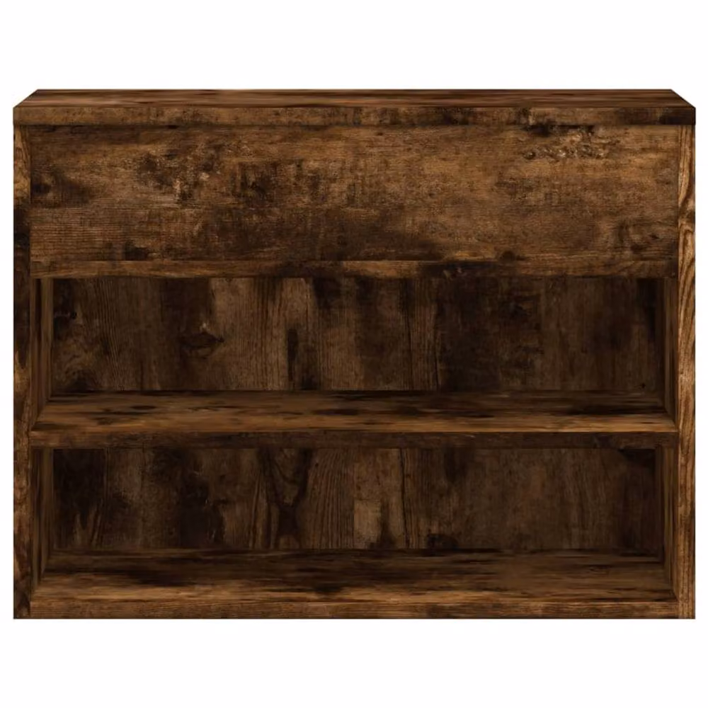 Berkfield Home Smoked Oak Shoe Bench in Brown, W/D/H: 60 x 30 x 45 cm – 5