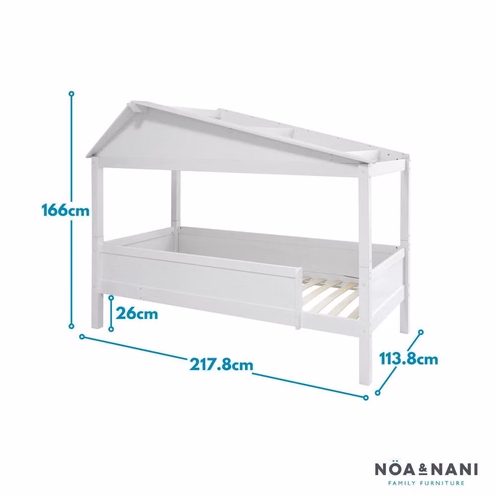 Nöa and Nani Inka Treehouse Single Bed in White, Solid Wood – 3