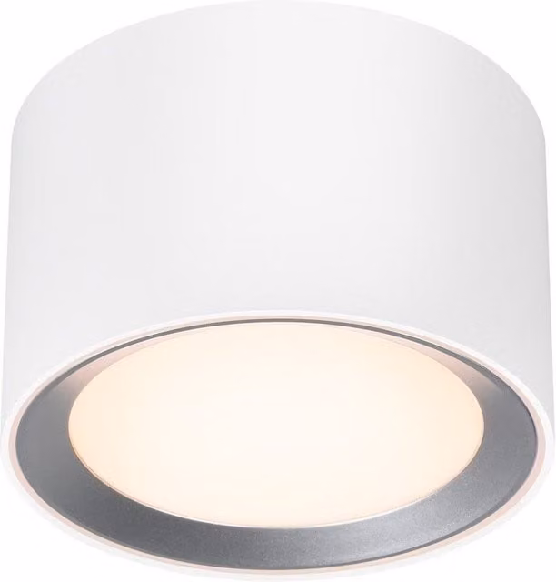 Nordlux Landon LED Downlight, White Metal, IP44 Bathroom Light, 2700K Warm White, Dimmable
