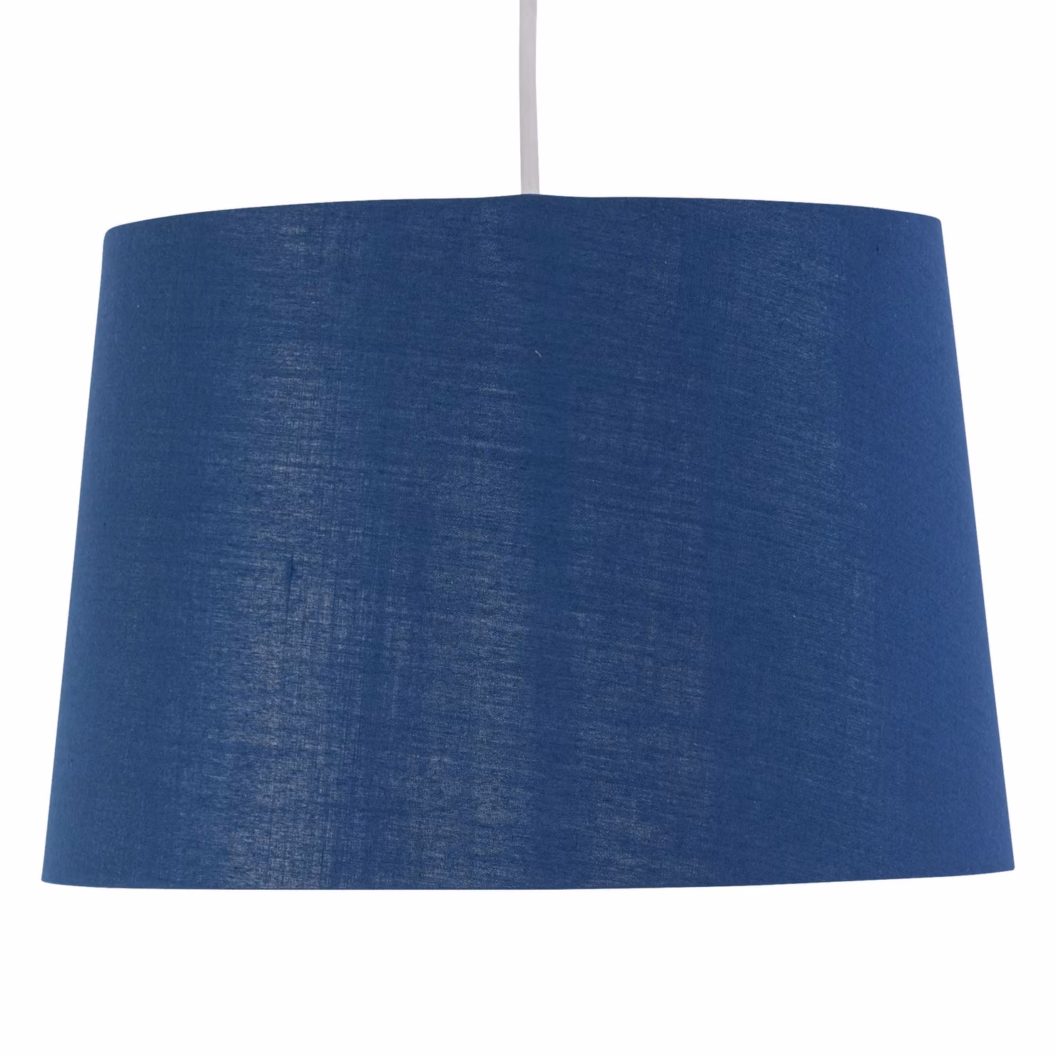 First Choice Lighting Zoey Set of 2 Easy Fit Cylinder Pendant Lamp Shades in Blue and Silver Fabric with Chrome Details – 2