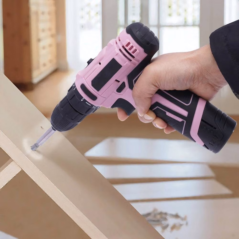 EONLION Cordless Drill Set and Electric Screwdriver Power Driver Kit in Pink – 2