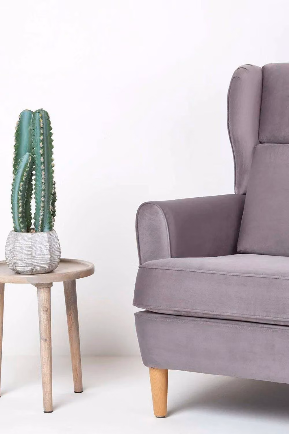 Homescapes Hylocereus Artificial Cactus in a Green and Grey Textured Stone Pot – 2