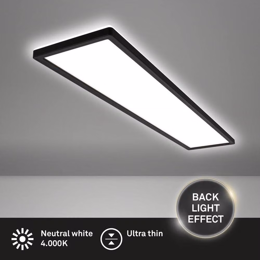 Briloner Ultraslim Black LED Panel, 36W, 4800lm, 4000K, IP20 – 2