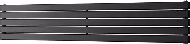UK Radiators Typhoon Axis Black Horizontal Designer Double Panel Steel Radiator W: 1800 mm, H: 340 mm – 1