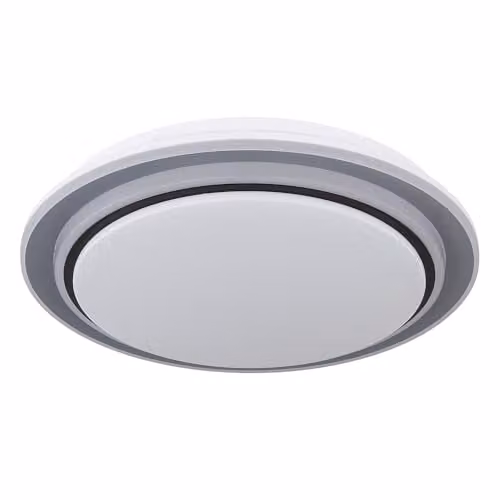 Globo Lighting LED Dimmable Round Ceiling Light with Remote Control and RGB Colour Changing Effect in White or Black – 1