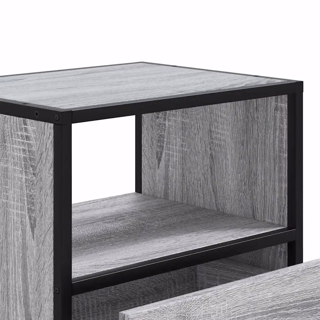 Berkfield Home Wall-mounted Bedside Cabinets, 2 Pack, Grey, W: 40 cm, D: 31 cm, H: 39.5 cm – 8