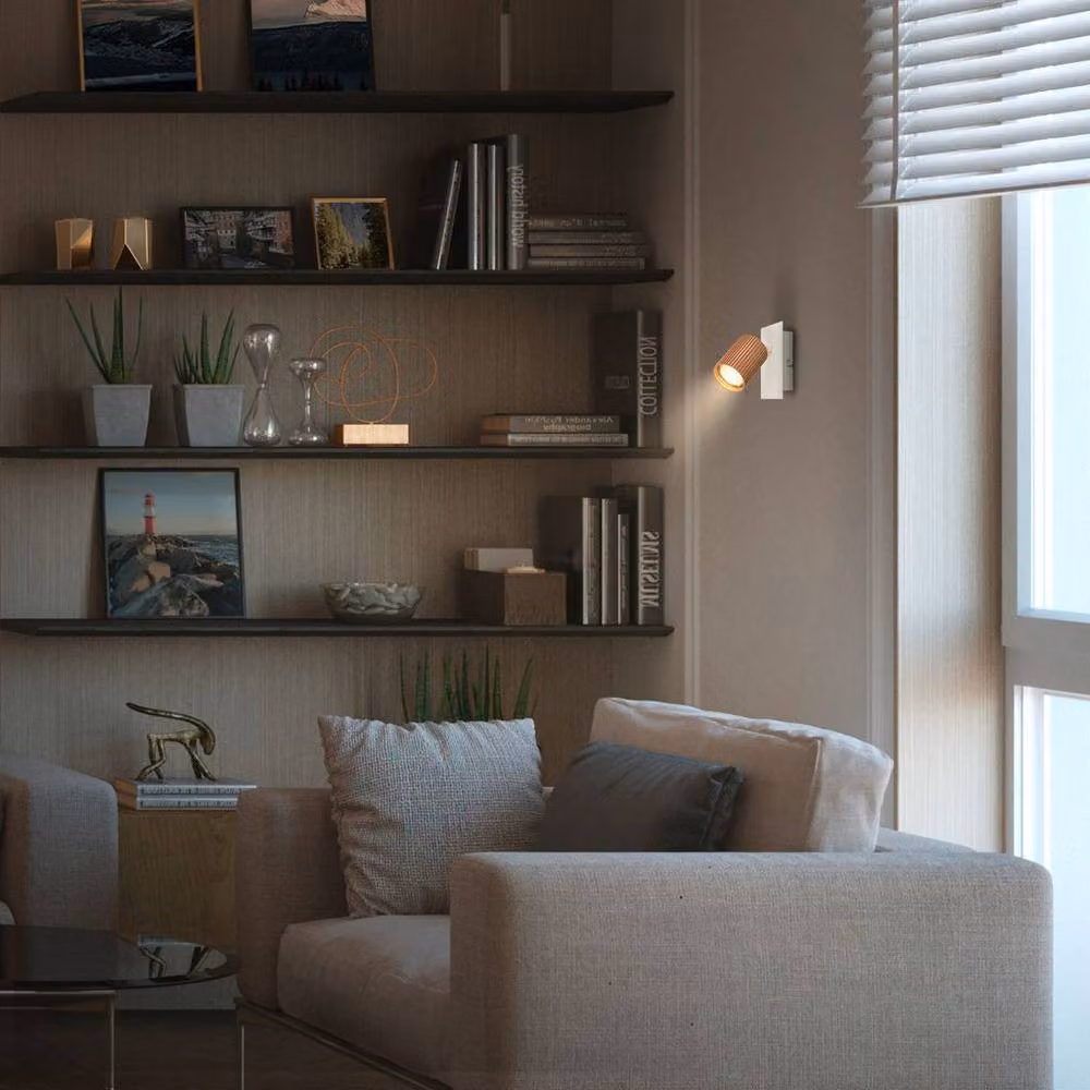 Briloner Adjustable Metal Wall Light Spotlight in Coffee Grey and Copper, GU10, W/D/H: 13 x 8 x 9 cm – 2