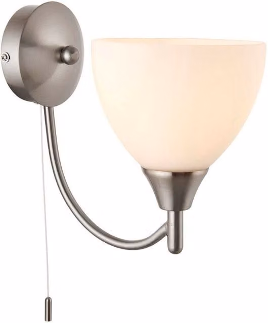 Loops Dimmable LED Wall Light in Chrome with Transparent Glass Shade