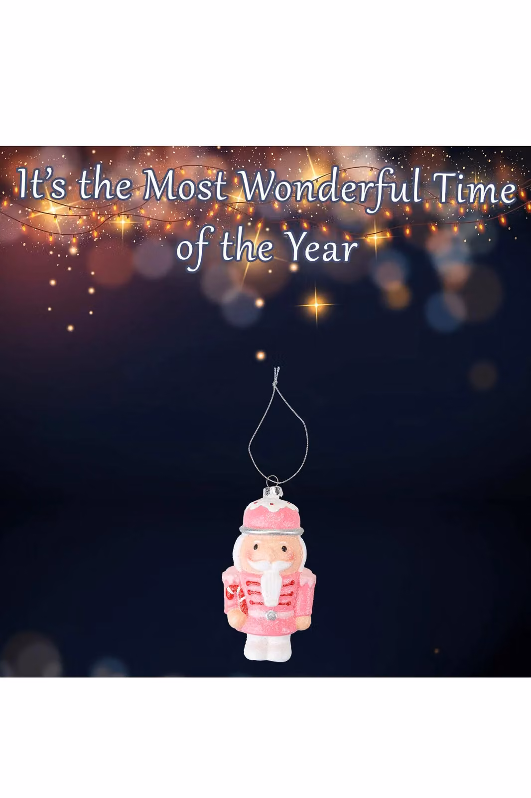 VFM e-Store Pink Nutcracker Soldier Christmas Tree Ornament, H 22 cm x W 7 cm x D 5 cm – 2