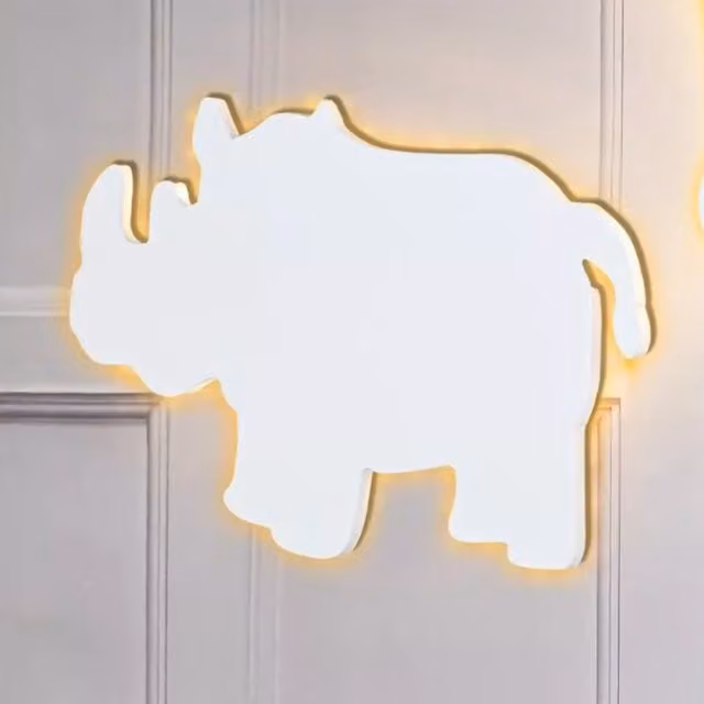 Marco Paul White Silicone LED Kids Safari Night Light