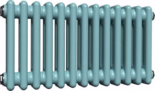 Lux Heat Caribbean Sea Horizontal Column Radiator in Turquoise Blue, W: 60.5 cm, H: 30.0 cm