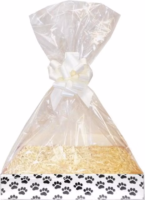 Hampabox Pet Gift Basket Kit with Cream Gift Wrap Accessories, Neutral, H: 5 cm x W: 20 cm x D: 15 cm
