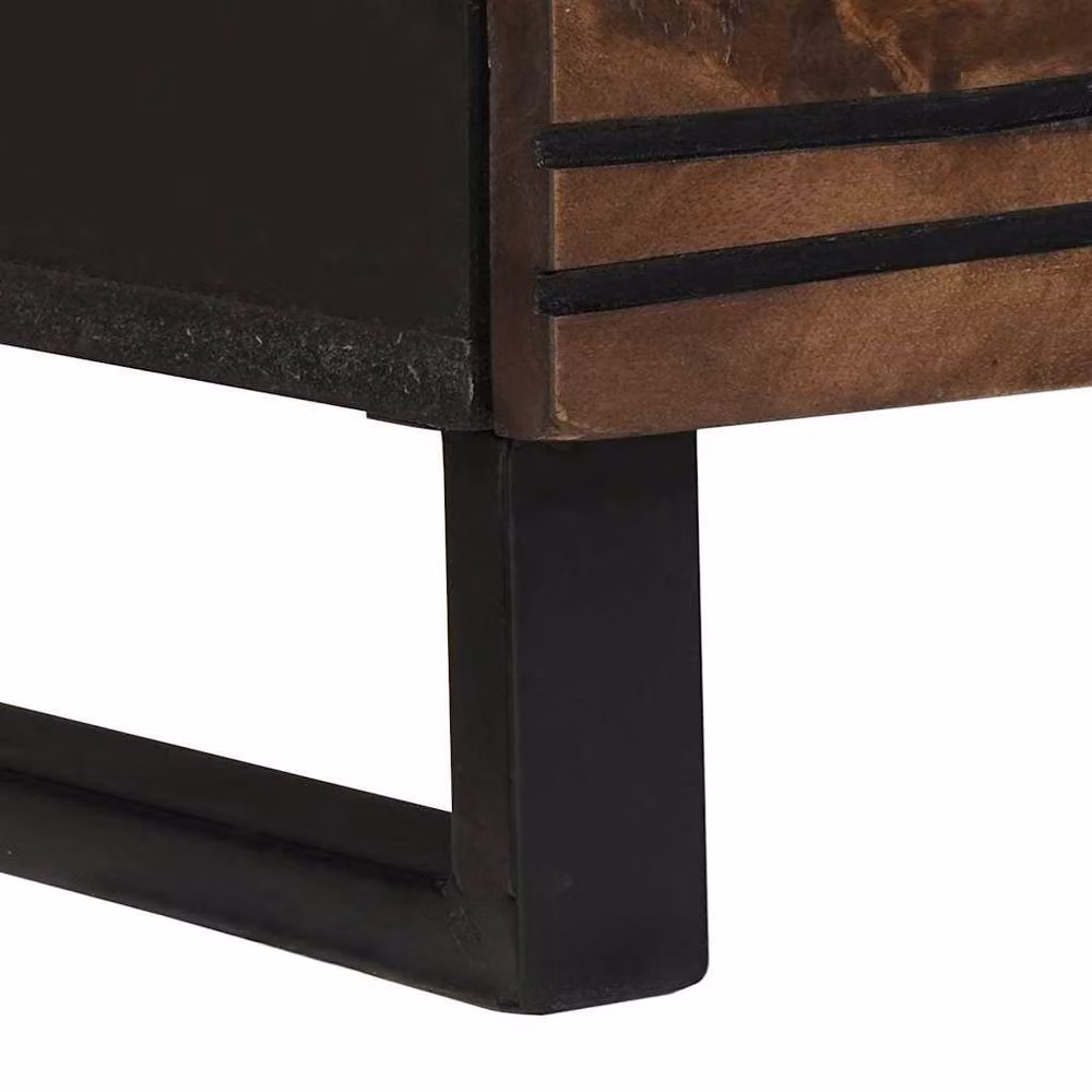 Berkfield Home Highboard in Brown Solid Mango Wood, W/D/H: 60 x 33.5 x 100 cm – 5