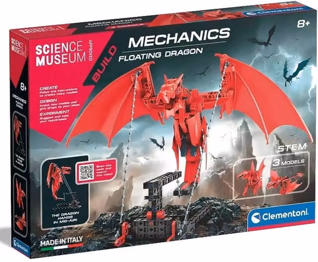 Clementoni Science Museum Mechanics Lab Building Set in Red