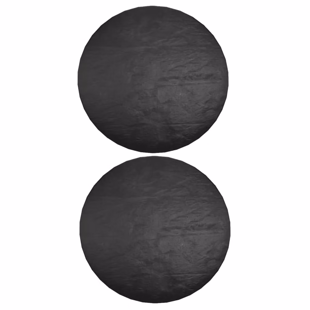 Berkfield Home Set of 2 Round Garden Furniture Covers with 6 Eyelets, Black, Diameter: 125 cm, Height: 75 cm – 3