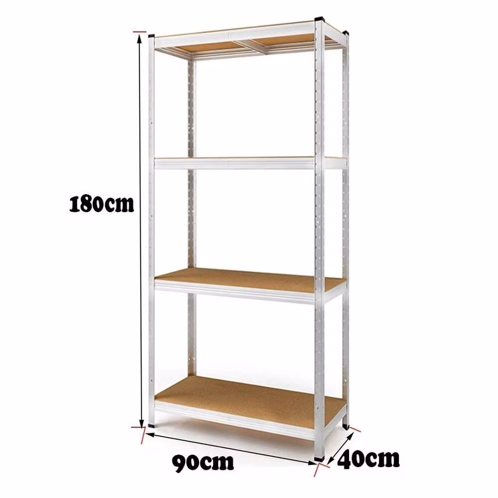 SPETLEK Heavy Duty Garage Shelving Storage Unit in Silver, W/H: 90 x 180 cm – 2