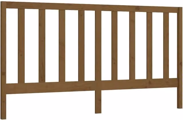 Berkfield Home Rustic Solid Wood Pine Bed Headboard in Honey Brown, W: 206 cm, D: 4 cm, H: 100 cm – 1