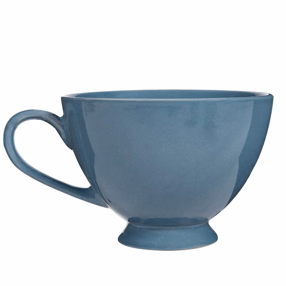 Dibor Montmartre Set of 4 Large French Blue Ceramic Tea Cups and Coffee Mugs – 2