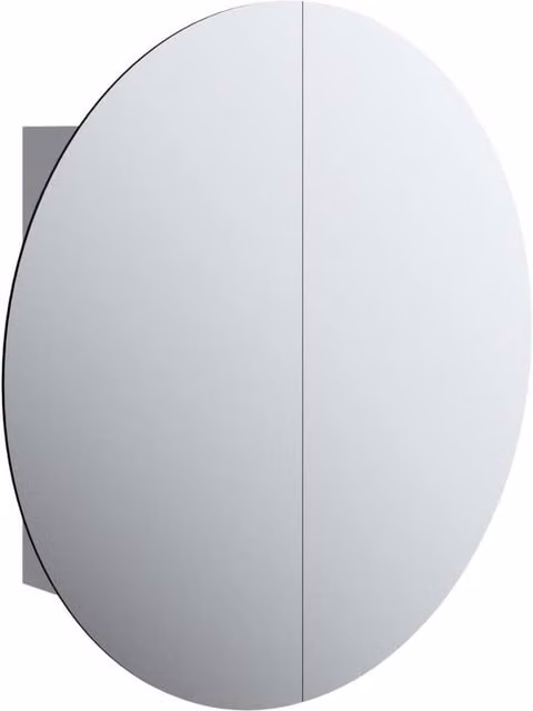 Berkfield Home Grey Wall Mounted Bathroom Cabinet with LED Round Mirror, W/D/H: 54 x 54 x 17.5 cm