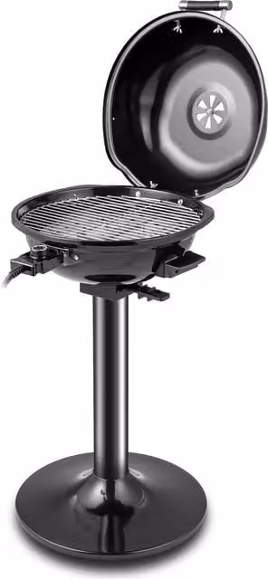 Costway Electric BBQ Grill with Grilling Rack and Cart, Black, H 81 x W 45 x D 47 cm