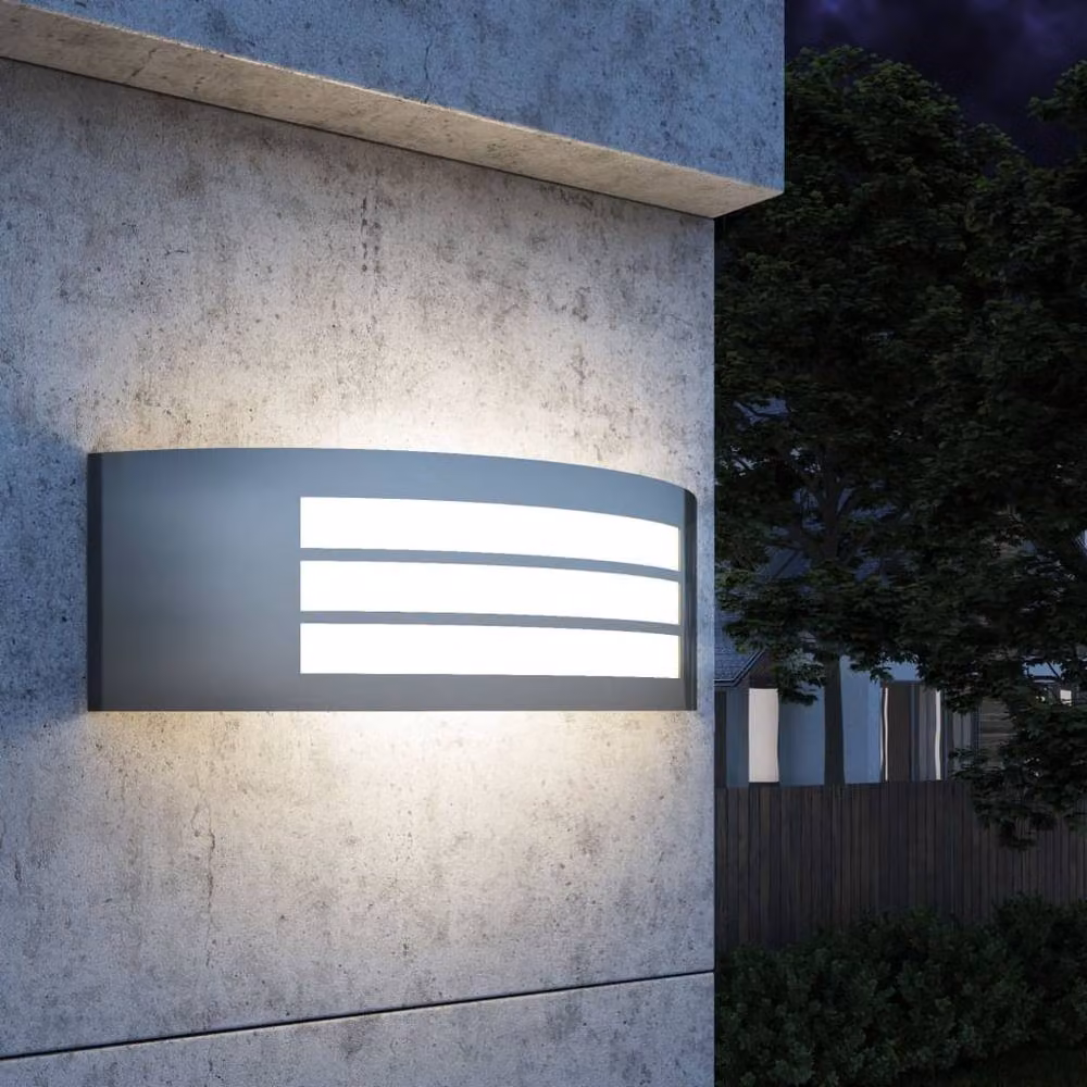 Berkfield Home Modern Silver Stainless Steel Outdoor Wall Light for Garden – 2