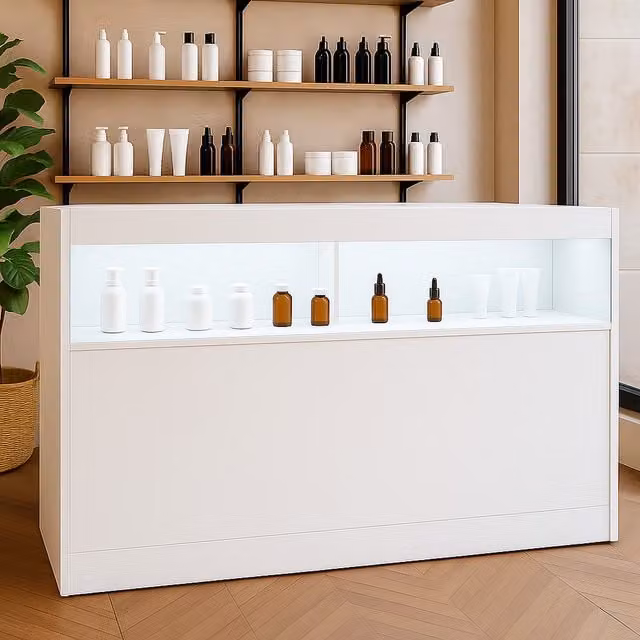 Monster Shop B1500 LED Shop Counter in White