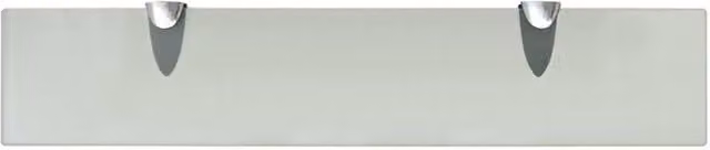 Berkfield Home Modern Floating Glass Shelves, 2 Pack, Clear, W: 50 cm, D: 10 cm, Thickness: 8 mm