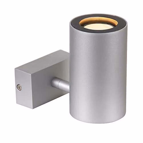 Linea Verdace Silver Modern Glass Cylinder Wall Uplight Accent Light