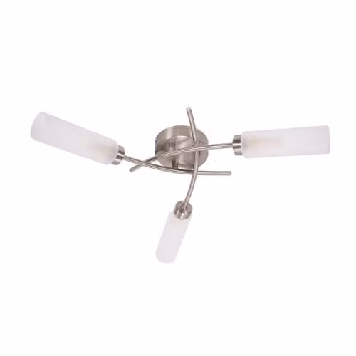 ValueLights Maya 3 Way Curved Cross Over Flush Ceiling Light in Chrome – 1