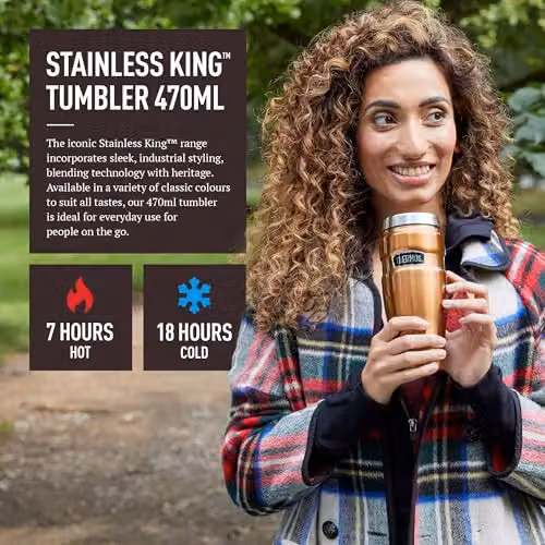Thermos Stainless King Vacuum Insulated Tumbler, Black, 470ml – 2