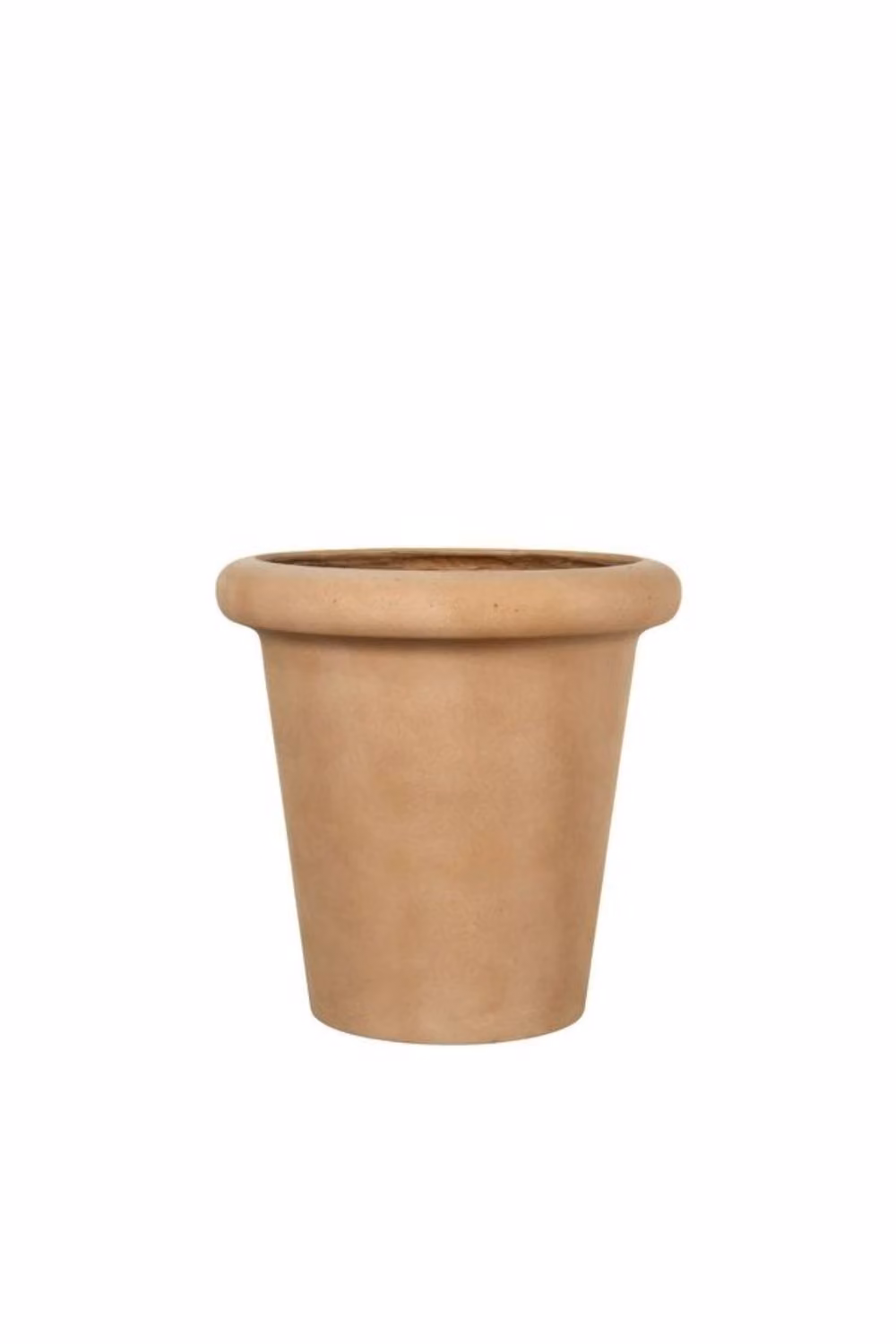 KDMD Hortus Classic Sardinia Tall Roll Top Pot Small in Beige or Sand, W: 32 cm, D: 32 cm – 2