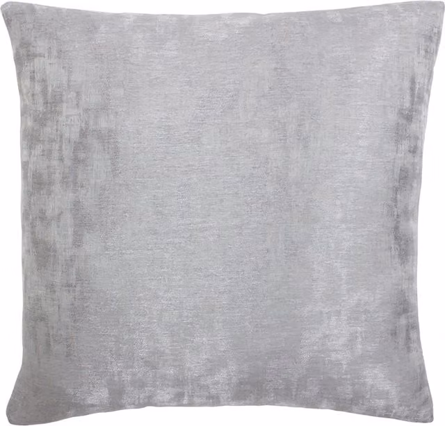 Paoletti Mirage Metallic Jacquard Cushion in Silver and Grey, W/D/H: 45 x 45 x 1 cm