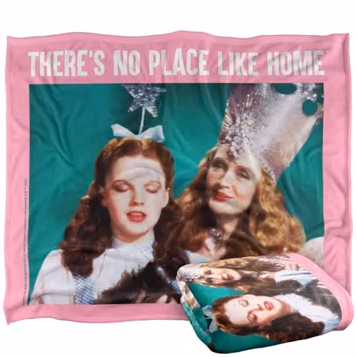 Warner Bros. The Wizard Of Oz No Place Like Home Glenda Silky Touch Super Soft Fleece Throw Blanket, Multicolour, W: 152 cm x D: 127 cm